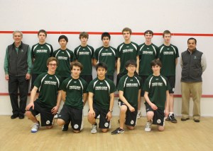 2013-14 Concord Academy Boys Varsity Squash with Coaches, Jon Ross and Tariq Mohammed