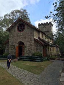 Attending Sunday Service at Kodai School.