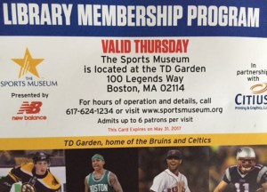 Museum Pass made available through Library Membership Program at Memorial Hall Library.