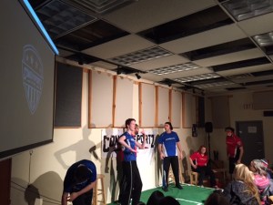 Comedy Sportz actors in The Zone at the Riot Theater. Photo credit. T. Mohammed, 2017.